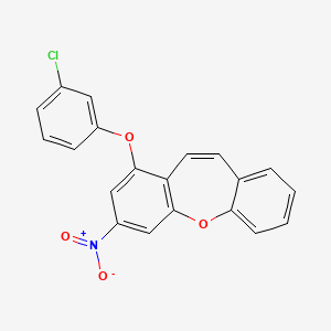molecular formula C20H12ClNO4 B4298083 1-(3-chlorophenoxy)-3-nitrodibenzo[b,f]oxepine 