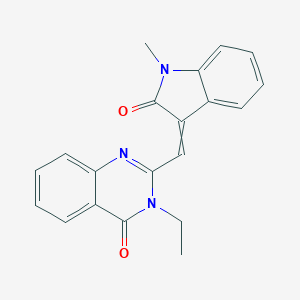 3-Ethyl-2-[(1-methyl-2-oxoindol-3-ylidene)methyl]quinazolin-4-one