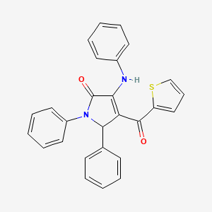 molecular formula C27H20N2O2S B4298102 3-anilino-1,5-diphenyl-4-(2-thienylcarbonyl)-1,5-dihydro-2H-pyrrol-2-one 
