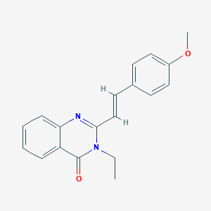molecular formula C19H18N2O2 B429811 3-ethyl-2-[(E)-2-(4-methoxyphenyl)ethenyl]quinazolin-4(3H)-one CAS No. 1447925-39-4