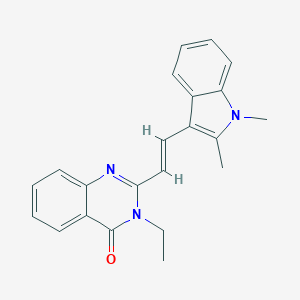 molecular formula C22H21N3O B429814 2-[(E)-2-(1,2-dimethyl-1H-indol-3-yl)ethenyl]-3-ethylquinazolin-4(3H)-one CAS No. 334505-96-3