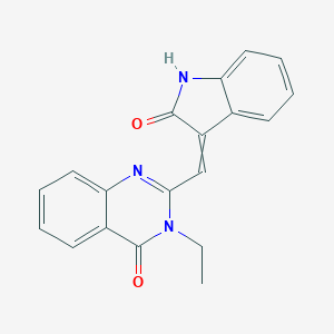 molecular formula C19H15N3O2 B429816 3-ethyl-2-[(2-oxo-1H-indol-3-ylidene)methyl]quinazolin-4-one 