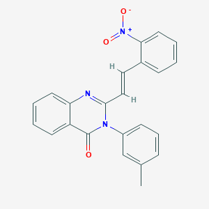 molecular formula C23H17N3O3 B429817 2-(2-{2-nitrophenyl}vinyl)-3-(3-methylphenyl)-4(3H)-quinazolinone CAS No. 334505-87-2