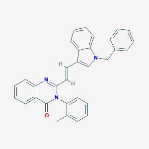 molecular formula C32H25N3O B429819 2-[(E)-2-(1-benzyl-1H-indol-3-yl)ethenyl]-3-(2-methylphenyl)quinazolin-4(3H)-one CAS No. 330831-75-9