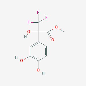 molecular formula C10H9F3O5 B4298200 methyl 2-(3,4-dihydroxyphenyl)-3,3,3-trifluoro-2-hydroxypropanoate 