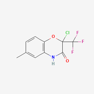 molecular formula C10H7ClF3NO2 B4298211 2-chloro-6-methyl-2-(trifluoromethyl)-2H-1,4-benzoxazin-3(4H)-one 