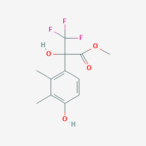 molecular formula C12H13F3O4 B4298212 methyl 3,3,3-trifluoro-2-hydroxy-2-(4-hydroxy-2,3-dimethylphenyl)propanoate 