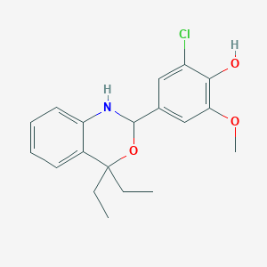 molecular formula C19H22ClNO3 B4298222 2-chloro-4-(4,4-diethyl-1,4-dihydro-2H-3,1-benzoxazin-2-yl)-6-methoxyphenol 