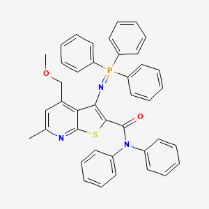 4-(methoxymethyl)-6-methyl-N,N-diphenyl-3-[(triphenylphosphoranylidene)amino]thieno[2,3-b]pyridine-2-carboxamide