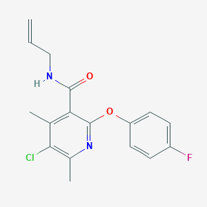 molecular formula C17H16ClFN2O2 B4298241 N-allyl-5-chloro-2-(4-fluorophenoxy)-4,6-dimethylnicotinamide 
