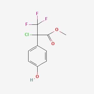 molecular formula C10H8ClF3O3 B4298277 methyl 2-chloro-3,3,3-trifluoro-2-(4-hydroxyphenyl)propanoate 