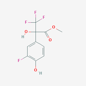 molecular formula C10H8F4O4 B4298285 methyl 3,3,3-trifluoro-2-(3-fluoro-4-hydroxyphenyl)-2-hydroxypropanoate 