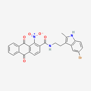 molecular formula C26H18BrN3O5 B4298292 N-[2-(5-bromo-2-methyl-1H-indol-3-yl)ethyl]-1-nitro-9,10-dioxo-9,10-dihydroanthracene-2-carboxamide 