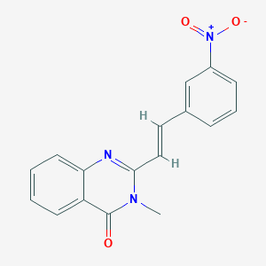 molecular formula C17H13N3O3 B429830 2-(2-{3-nitrophenyl}vinyl)-3-methyl-4(3H)-quinazolinone CAS No. 56478-70-7