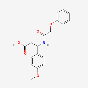 molecular formula C18H19NO5 B4298316 3-(4-methoxyphenyl)-3-[(phenoxyacetyl)amino]propanoic acid 