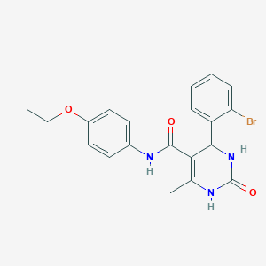 molecular formula C20H20BrN3O3 B429834 4-(2-bromophenyl)-N-(4-ethoxyphenyl)-6-methyl-2-oxo-1,2,3,4-tetrahydropyrimidine-5-carboxamide CAS No. 333767-38-7