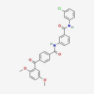 molecular formula C29H23ClN2O5 B4298341 N-(3-chlorophenyl)-3-{[4-(2,5-dimethoxybenzoyl)benzoyl]amino}benzamide 