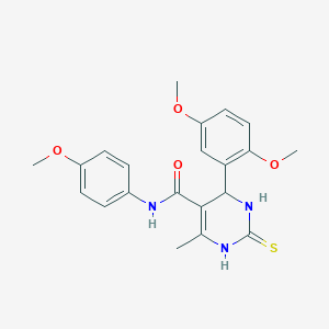 molecular formula C21H23N3O4S B429837 4-(2,5-dimethoxyphenyl)-N-(4-methoxyphenyl)-6-methyl-2-thioxo-1,2,3,4-tetrahydropyrimidine-5-carboxamide 