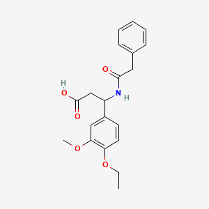 molecular formula C20H23NO5 B4298385 3-(4-ethoxy-3-methoxyphenyl)-3-[(phenylacetyl)amino]propanoic acid 