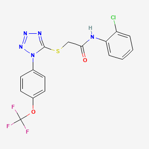 molecular formula C16H11ClF3N5O2S B4298395 N-(2-chlorophenyl)-2-({1-[4-(trifluoromethoxy)phenyl]-1H-tetrazol-5-yl}thio)acetamide CAS No. 5810-61-7