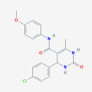 4-(4-chlorophenyl)-N-(4-methoxyphenyl)-6-methyl-2-oxo-1,2,3,4-tetrahydro-5-pyrimidinecarboxamide
