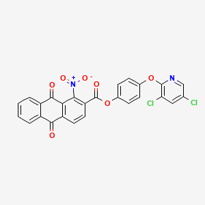 molecular formula C26H12Cl2N2O7 B4298407 4-[(3,5-dichloropyridin-2-yl)oxy]phenyl 1-nitro-9,10-dioxo-9,10-dihydroanthracene-2-carboxylate 