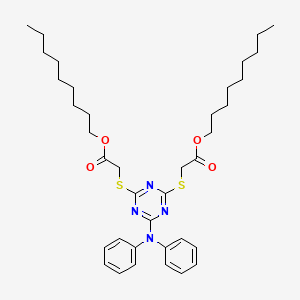 molecular formula C37H52N4O4S2 B4298412 dinonyl 2,2'-[[6-(diphenylamino)-1,3,5-triazine-2,4-diyl]bis(thio)]diacetate 