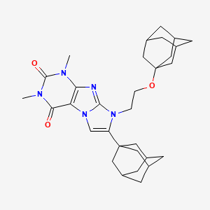 molecular formula C31H41N5O3 B4298425 7-(1-adamantyl)-8-[2-(1-adamantyloxy)ethyl]-1,3-dimethyl-1H-imidazo[2,1-f]purine-2,4(3H,8H)-dione 