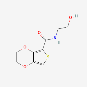 molecular formula C9H11NO4S B4298426 N-(2-hydroxyethyl)-2,3-dihydrothieno[3,4-b][1,4]dioxine-5-carboxamide 