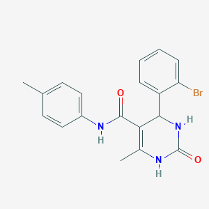 molecular formula C19H18BrN3O2 B429843 4-(2-bromophenyl)-6-methyl-N-(4-methylphenyl)-2-oxo-1,2,3,4-tetrahydro-5-pyrimidinecarboxamide 