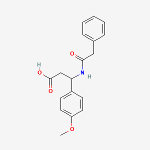 molecular formula C18H19NO4 B4298437 3-(4-methoxyphenyl)-3-[(phenylacetyl)amino]propanoic acid CAS No. 171002-20-3