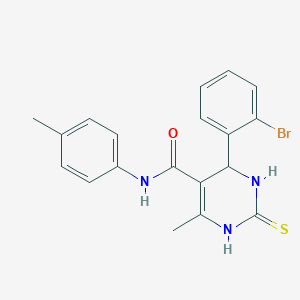 molecular formula C19H18BrN3OS B429846 4-(2-bromophenyl)-6-methyl-N-(4-methylphenyl)-2-thioxo-1,2,3,4-tetrahydropyrimidine-5-carboxamide 