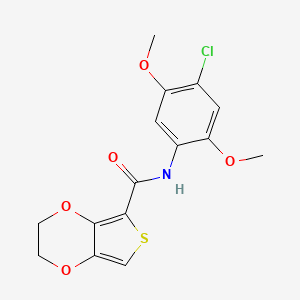 molecular formula C15H14ClNO5S B4298466 N-(4-chloro-2,5-dimethoxyphenyl)-2,3-dihydrothieno[3,4-b][1,4]dioxine-5-carboxamide 