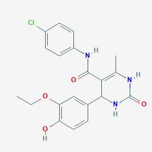 molecular formula C20H20ClN3O4 B429849 N-(4-chlorophenyl)-4-(3-ethoxy-4-hydroxyphenyl)-6-methyl-2-oxo-3,4-dihydro-1H-pyrimidine-5-carboxamide CAS No. 333768-40-4