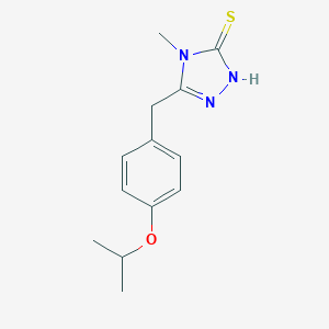 molecular formula C13H17N3OS B429850 5-(4-isopropoxybenzyl)-4-methyl-4H-1,2,4-triazole-3-thiol 