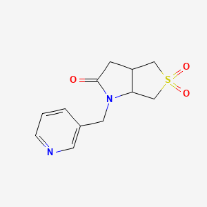molecular formula C12H14N2O3S B4298508 1-(pyridin-3-ylmethyl)tetrahydro-1H-thieno[3,4-b]pyrrol-2(3H)-one 5,5-dioxide 