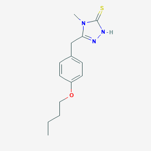 molecular formula C14H19N3OS B429854 5-(4-butoxybenzyl)-4-methyl-4H-1,2,4-triazole-3-thiol 