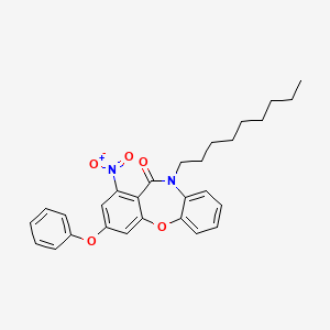 molecular formula C28H30N2O5 B4298549 1-nitro-10-nonyl-3-phenoxydibenzo[b,f][1,4]oxazepin-11(10H)-one 