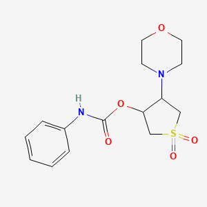 molecular formula C15H20N2O5S B4298567 4-morpholin-4-yl-1,1-dioxidotetrahydro-3-thienyl phenylcarbamate 