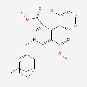 molecular formula C26H30ClNO4 B4298569 dimethyl 1-(1-adamantylmethyl)-4-(2-chlorophenyl)-1,4-dihydropyridine-3,5-dicarboxylate 