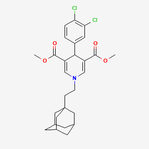 molecular formula C27H31Cl2NO4 B4298573 dimethyl 1-[2-(1-adamantyl)ethyl]-4-(3,4-dichlorophenyl)-1,4-dihydropyridine-3,5-dicarboxylate 