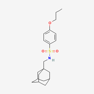 molecular formula C20H29NO3S B4298588 N-(1-adamantylmethyl)-4-propoxybenzenesulfonamide 