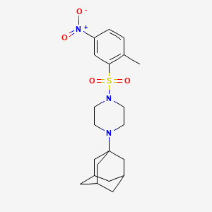 1-(1-adamantyl)-4-[(2-methyl-5-nitrophenyl)sulfonyl]piperazine