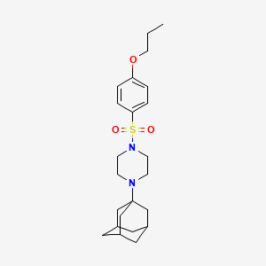 molecular formula C23H34N2O3S B4298599 1-(1-adamantyl)-4-[(4-propoxyphenyl)sulfonyl]piperazine 
