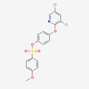 molecular formula C18H13Cl2NO5S B4298706 4-[(3,5-dichloropyridin-2-yl)oxy]phenyl 4-methoxybenzenesulfonate 