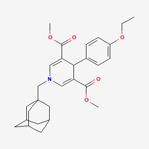 molecular formula C28H35NO5 B4298712 dimethyl 1-(1-adamantylmethyl)-4-(4-ethoxyphenyl)-1,4-dihydropyridine-3,5-dicarboxylate 