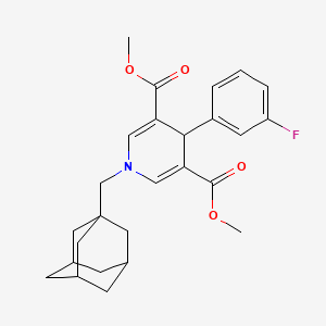 dimethyl 1-(1-adamantylmethyl)-4-(3-fluorophenyl)-1,4-dihydropyridine-3,5-dicarboxylate