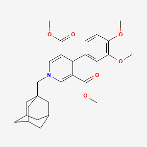 dimethyl 1-(1-adamantylmethyl)-4-(3,4-dimethoxyphenyl)-1,4-dihydropyridine-3,5-dicarboxylate