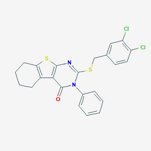 2-[(3,4-dichlorobenzyl)sulfanyl]-3-phenyl-5,6,7,8-tetrahydro[1]benzothieno[2,3-d]pyrimidin-4(3H)-one