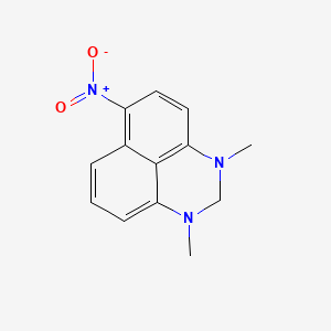 molecular formula C13H13N3O2 B4298735 1,3-dimethyl-6-nitro-2,3-dihydro-1H-perimidine 